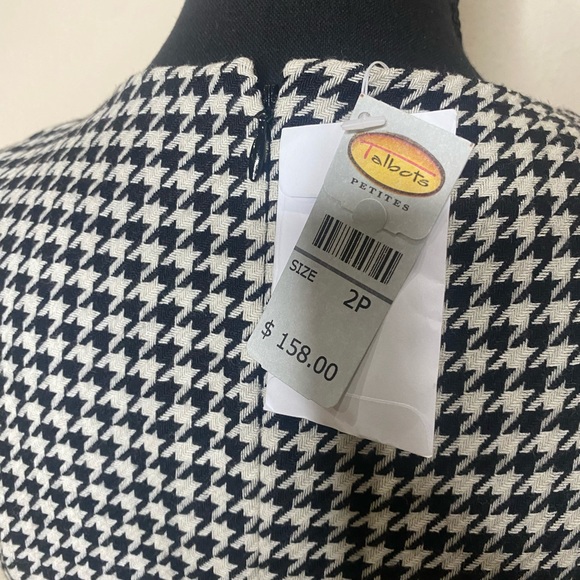 Talbots Petites Houndstooth Sleeveless Dress Size 2P - Picture 5 of 9